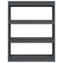 Gray pine wood space divider shelf 100x30x103 cm by vidaXL, Bookcases and shelves - Ref: Foro24-808215, Price: 62,88 €, Disco...