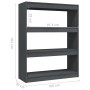 Raumteilerregal aus grauem Kiefernholz, 100 x 30 x 103 cm von vidaXL, Bücherregale und Regale - Ref: Foro24-808215, Preis: 62...