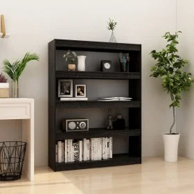 Black pine wood space divider shelf 100x30x135.5cm by vidaXL, Bookcases and shelves - Ref: Foro24-808222, Price: 76,56 €, Dis...