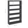 Gray pine shelving/space divider 100x30x167.5 cm by vidaXL, Bookcases and shelves - Ref: Foro24-808225, Price: 96,51 €, Disco...