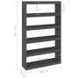 Gray pine shelving/space divider 100x30x167.5 cm by vidaXL, Bookcases and shelves - Ref: Foro24-808225, Price: 95,63 €, Disco...