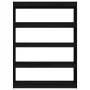 Estantería divisor de espacios madera pino negro 100x30x135,5cm de vidaXL, Librerías y estanterías - Ref: Foro24-808222, Prec...