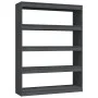 Gray pine wood space divider shelf 100x30x135.5cm by vidaXL, Bookcases and shelves - Ref: Foro24-808220, Price: 71,10 €, Disc...
