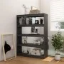 Gray pine wood space divider shelf 100x30x135.5cm by vidaXL, Bookcases and shelves - Ref: Foro24-808220, Price: 71,10 €, Disc...