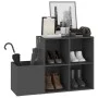 Zapatero de recibidor madera contrachapada gris 105x35,5x70 cm by vidaXL, Shoe racks and shoe organizers - Ref: Foro24-808253...