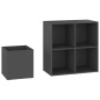 Zapatero de recibidor madera contrachapada gris 105x35,5x70 cm by vidaXL, Shoe racks and shoe organizers - Ref: Foro24-808253...