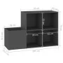 Zapatero de recibidor madera contrachapada gris 105x35,5x70 cm by vidaXL, Shoe racks and shoe organizers - Ref: Foro24-808253...