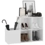 Glossy white plywood hallway shoe rack 105x35.5x70cm by vidaXL, Shoe racks and shoe organizers - Ref: Foro24-808257, Price: 4...