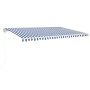 Automatische Markise LED-Windsensor blau und weiß 500x350 cm von vidaXL, Markisen - Ref: Foro24-3069031, Preis: 686,38 €, Rab...