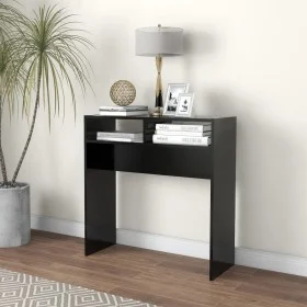 Black plywood console table 78x30x80 cm by vidaXL, Side tables - Ref: Foro24-808297, Price: 39,05 €, Discount: %