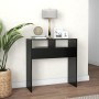 Mesa consola de madera contrachapada negro 78x30x80 cm de vidaXL, Mesas auxiliares - Ref: Foro24-808297, Precio: 39,52 €, Des...