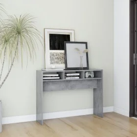 Engineered wood console table in gray concrete 105x30x80 cm by vidaXL, Side tables - Ref: Foro24-808309, Price: 45,85 €, Disc...