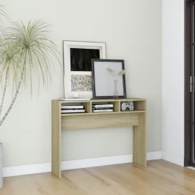 Sonoma oak plywood console table 105x30x80 cm by vidaXL, Side tables - Ref: Foro24-808308, Price: 44,36 €, Discount: %