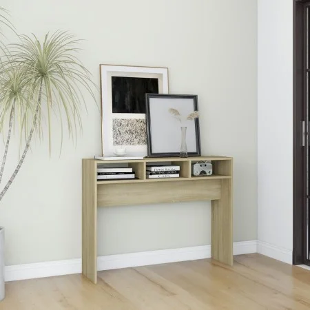 Sonoma oak plywood console table 105x30x80 cm by vidaXL, Side tables - Ref: Foro24-808308, Price: 44,36 €, Discount: %