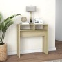 Mesa consola madera contrachapada roble Sonoma 78x30x80 cm de vidaXL, Mesas auxiliares - Ref: Foro24-808299, Precio: 37,10 €,...