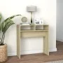 Sonoma oak plywood console table 78x30x80 cm by vidaXL, Side tables - Ref: Foro24-808299, Price: 36,68 €, Discount: %
