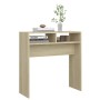 Mesa consola madera contrachapada roble Sonoma 78x30x80 cm de vidaXL, Mesas auxiliares - Ref: Foro24-808299, Precio: 37,10 €,...