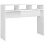 Glossy white engineered wood console table 105x30x80 cm by vidaXL, Side tables - Ref: Foro24-808311, Price: 50,29 €, Discount: %