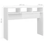 Glossy white engineered wood console table 105x30x80 cm by vidaXL, Side tables - Ref: Foro24-808311, Price: 50,29 €, Discount: %