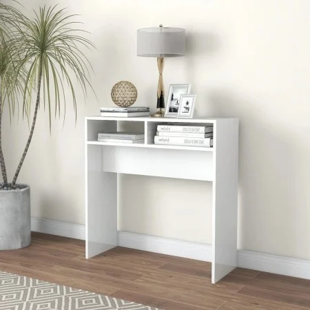 Engineered wood white gloss console table 78x30x80 cm by vidaXL, Side tables - Ref: Foro24-808302, Price: 39,62 €, Discount: %