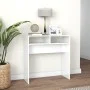 Engineered wood white gloss console table 78x30x80 cm by vidaXL, Side tables - Ref: Foro24-808302, Price: 39,62 €, Discount: %