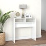 Konsolentisch aus Holzwerkstoff glänzend weiß 78x30x80 cm von vidaXL, Seitentische - Ref: Foro24-808302, Preis: 40,21 €, Raba...