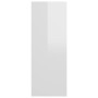 Engineered wood white gloss console table 78x30x80 cm by vidaXL, Side tables - Ref: Foro24-808302, Price: 40,21 €, Discount: %