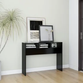 Mesa consola madera contrachapada negro 105x30x80 cm by vidaXL, Side tables - Ref: Foro24-808306, Price: 43,94 €, Discount: %