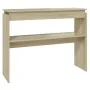 Konsolentisch aus Sonoma-Eichensperrholz, 102 x 30 x 80 cm von vidaXL, Seitentische - Ref: Foro24-808326, Preis: 49,11 €, Rab...