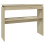 Mesa consola madera contrachapada roble Sonoma 102x30x80 cm