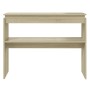 Sonoma oak plywood console table 102x30x80 cm by vidaXL, Side tables - Ref: Foro24-808326, Price: 49,84 €, Discount: %