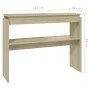 Konsolentisch aus Sonoma-Eichensperrholz, 102 x 30 x 80 cm von vidaXL, Seitentische - Ref: Foro24-808326, Preis: 49,11 €, Rab...