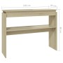 Mesa consola madera contrachapada roble Sonoma 102x30x80 cm