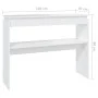 White engineered wood console table 102x30x80 cm by vidaXL, Side tables - Ref: Foro24-808323, Price: 49,53 €, Discount: %