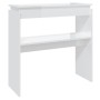 Konsolentisch aus glänzend weißem Sperrholz, 80 x 30 x 80 cm von vidaXL, Seitentische - Ref: Foro24-808320, Preis: 42,60 €, R...