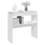 Glossy white plywood console table 80x30x80 cm by vidaXL, Side tables - Ref: Foro24-808320, Price: 42,05 €, Discount: %