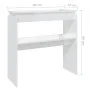 Glossy white plywood console table 80x30x80 cm by vidaXL, Side tables - Ref: Foro24-808320, Price: 42,05 €, Discount: %