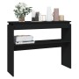 Black plywood console table 102x30x80 cm by vidaXL, Side tables - Ref: Foro24-808324, Price: 68,97 €, Discount: %