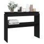 Black plywood console table 102x30x80 cm by vidaXL, Side tables - Ref: Foro24-808324, Price: 67,63 €, Discount: %