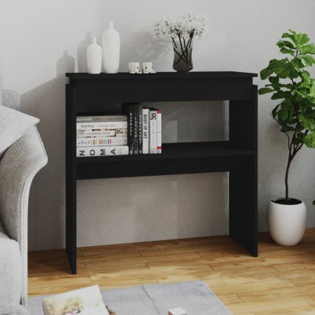 Black plywood console table 80x30x80 cm by vidaXL, Side tables - Ref: Foro24-808315, Price: 46,17 €, Discount: %