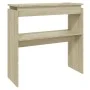 Sonoma oak plywood console table 80x30x80 cm by vidaXL, Side tables - Ref: Foro24-808317, Price: 40,32 €, Discount: %