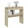 Mesa consola madera contrachapada roble Sonoma 80x30x80 cm de vidaXL, Mesas auxiliares - Ref: Foro24-808317, Precio: 40,31 €,...