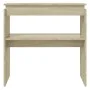 Sonoma oak plywood console table 80x30x80 cm by vidaXL, Side tables - Ref: Foro24-808317, Price: 40,32 €, Discount: %
