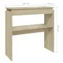 Sonoma oak plywood console table 80x30x80 cm by vidaXL, Side tables - Ref: Foro24-808317, Price: 40,32 €, Discount: %