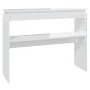 Konsolentisch aus glänzend weißem Sperrholz, 102 x 30 x 80 cm von vidaXL, Seitentische - Ref: Foro24-808329, Preis: 59,75 €, ...