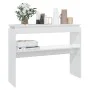 Konsolentisch aus glänzend weißem Sperrholz, 102 x 30 x 80 cm von vidaXL, Seitentische - Ref: Foro24-808329, Preis: 59,75 €, ...