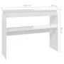 Konsolentisch aus glänzend weißem Sperrholz, 102 x 30 x 80 cm von vidaXL, Seitentische - Ref: Foro24-808329, Preis: 59,75 €, ...