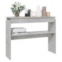 Concrete gray plywood console table 102x30x80 cm by vidaXL, Side tables - Ref: Foro24-808327, Price: 49,10 €, Discount: %