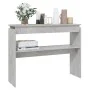 Concrete gray plywood console table 102x30x80 cm by vidaXL, Side tables - Ref: Foro24-808327, Price: 48,59 €, Discount: %