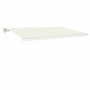 Automatic awning with wind sensor and LED cream 500x350 cm by vidaXL, Awnings - Ref: Foro24-3069032, Price: 699,55 €, Discoun...